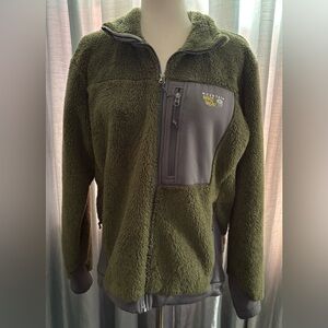 Mountain Hardwear Olive Fleece Hoodie Women’s Large